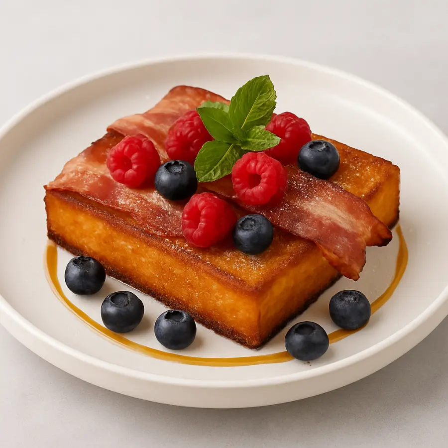 tost na słodko z bekonem